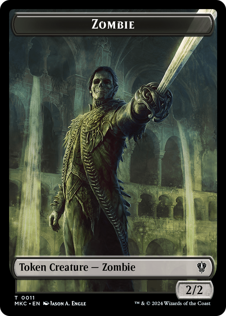 Vizier of Many Faces // Zombie Double-Sided Token [Murders at Karlov Manor Commander Tokens] | Game Grid - Logan