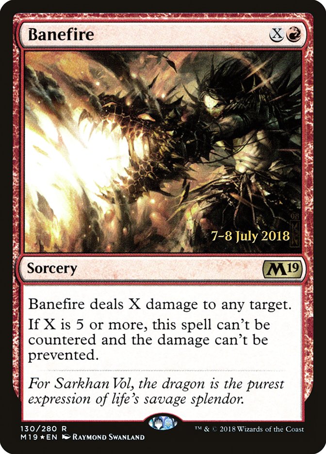 Banefire [Core Set 2019 Prerelease Promos] | Game Grid - Logan