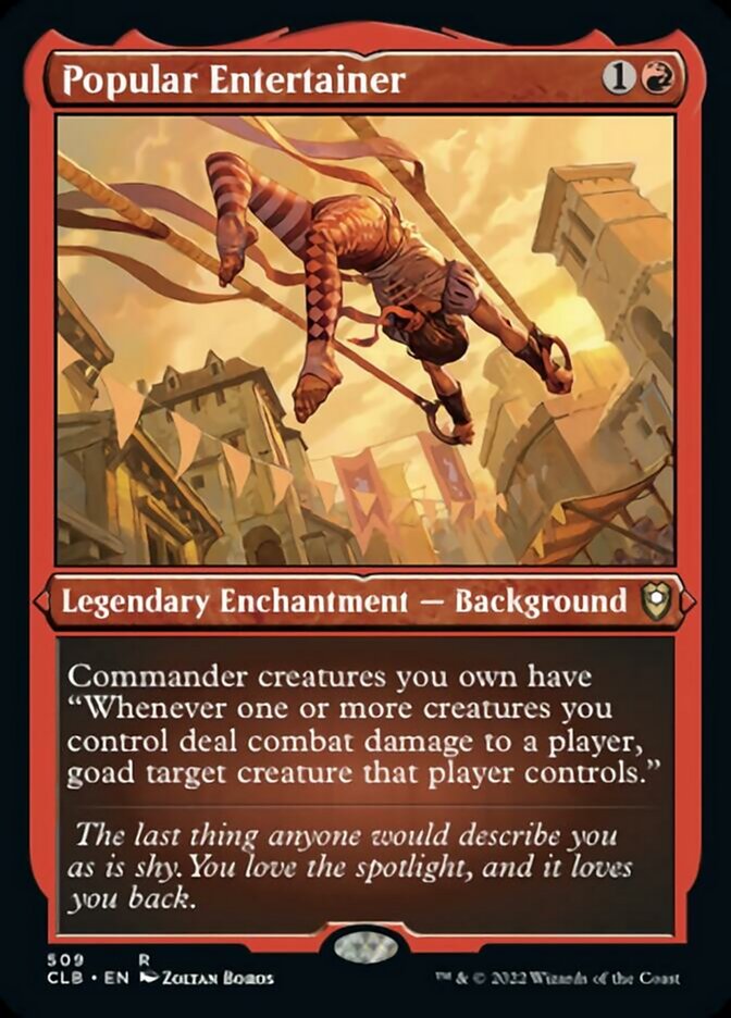 Popular Entertainer (Foil Etched) [Commander Legends: Battle for Baldur's Gate] | Game Grid - Logan