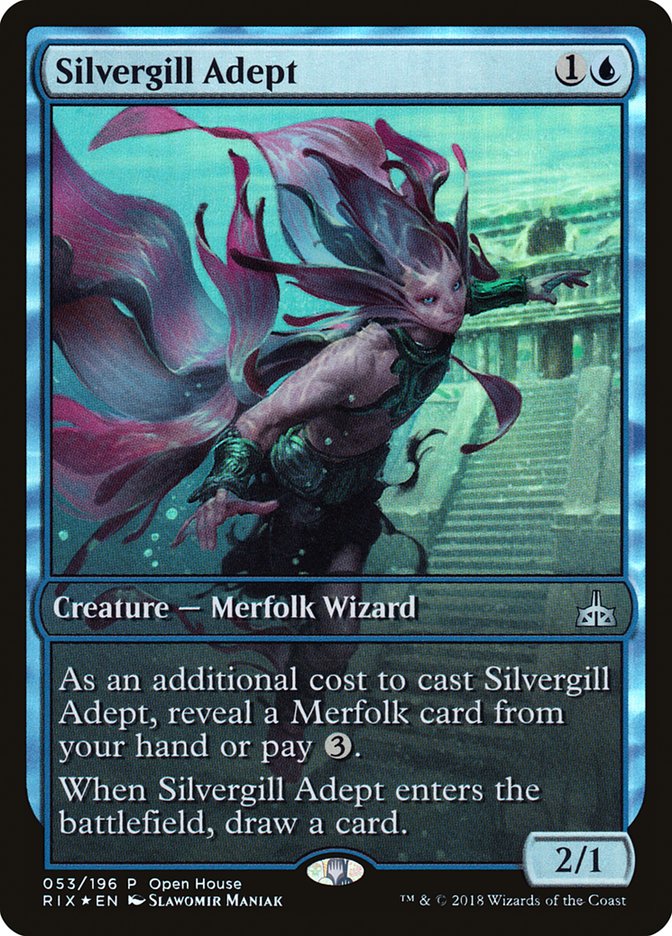 Silvergill Adept (Open House) (Extended Art) [Rivals of Ixalan Promos] | Game Grid - Logan