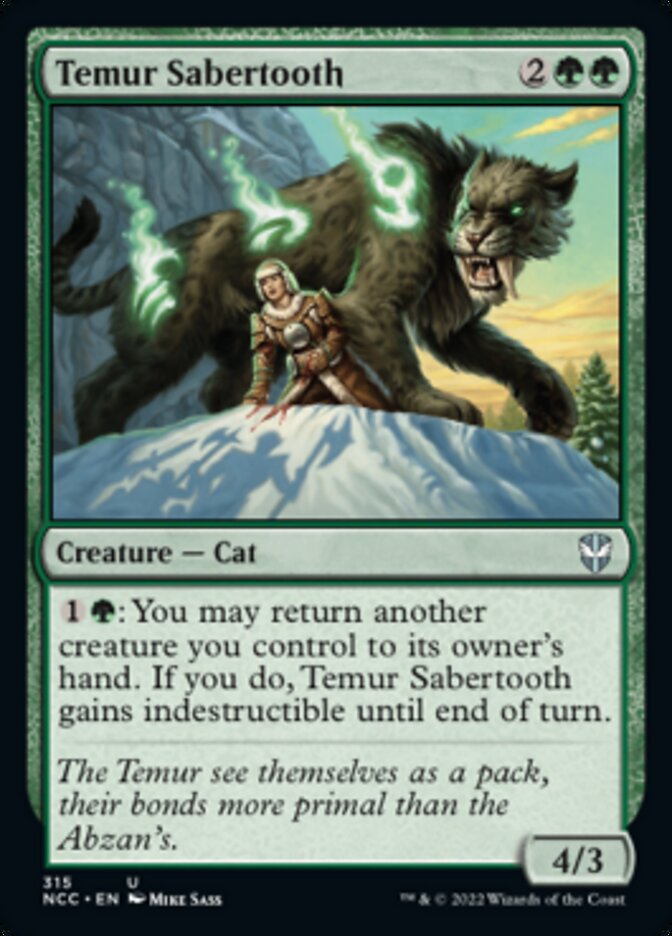 Temur Sabertooth [Streets of New Capenna Commander] | Game Grid - Logan