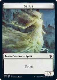 Spirit // Treasure Double-Sided Token [Commander 2020 Tokens] | Game Grid - Logan