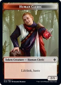 Human Cleric // Food (17) Double-Sided Token [Throne of Eldraine Tokens] | Game Grid - Logan