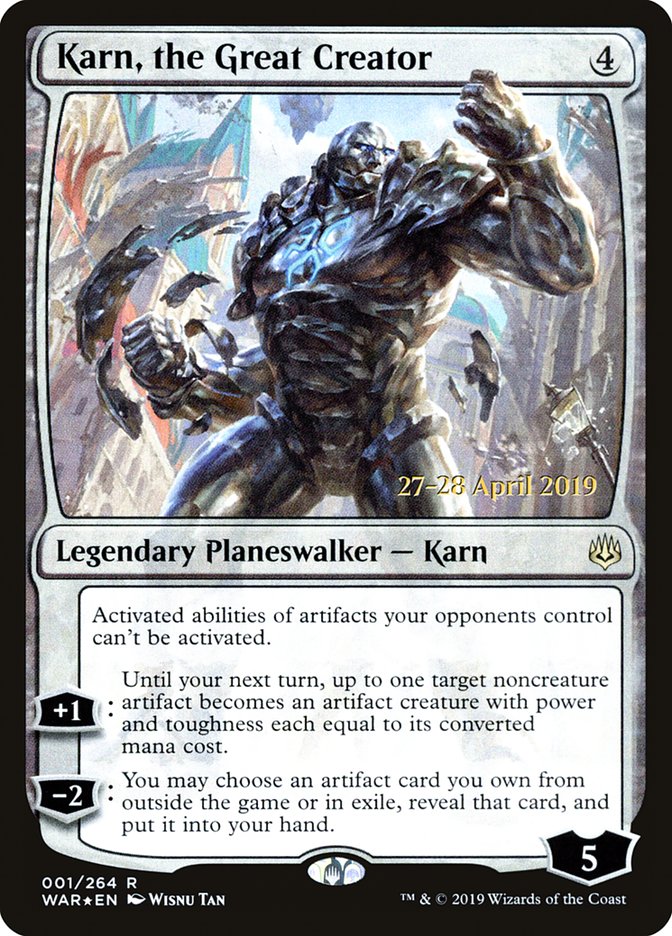 Karn, the Great Creator [War of the Spark Prerelease Promos] | Game Grid - Logan