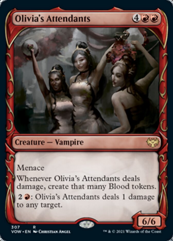 Olivia's Attendants (Showcase Fang Frame) [Innistrad: Crimson Vow] | Game Grid - Logan