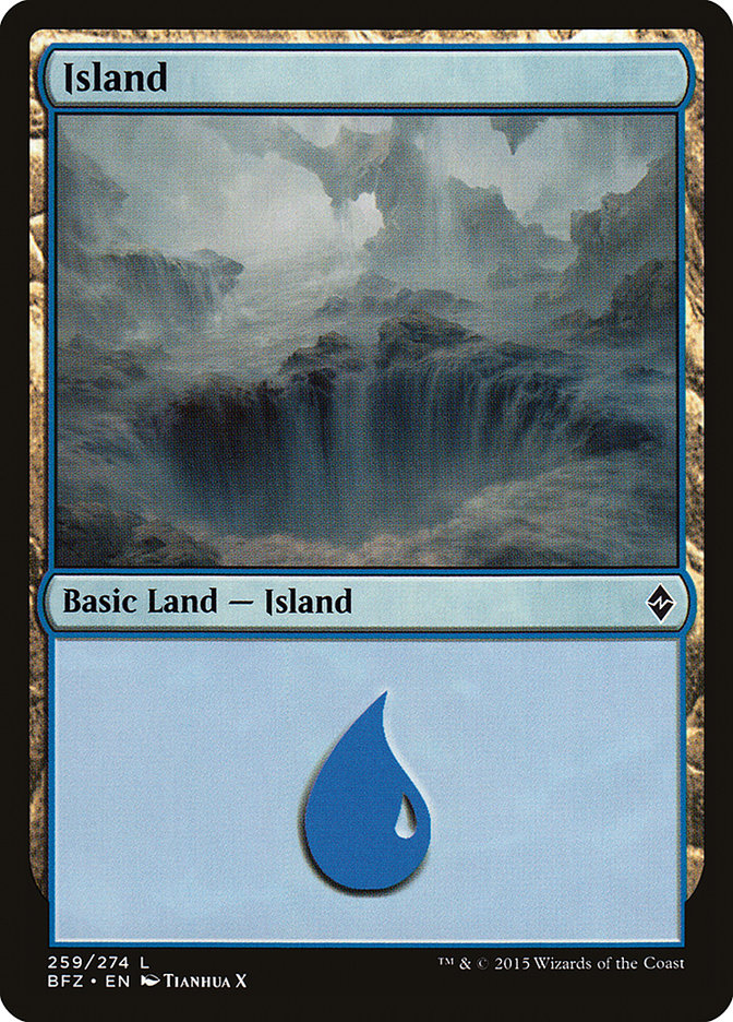 Island (259a) [Battle for Zendikar] | Game Grid - Logan