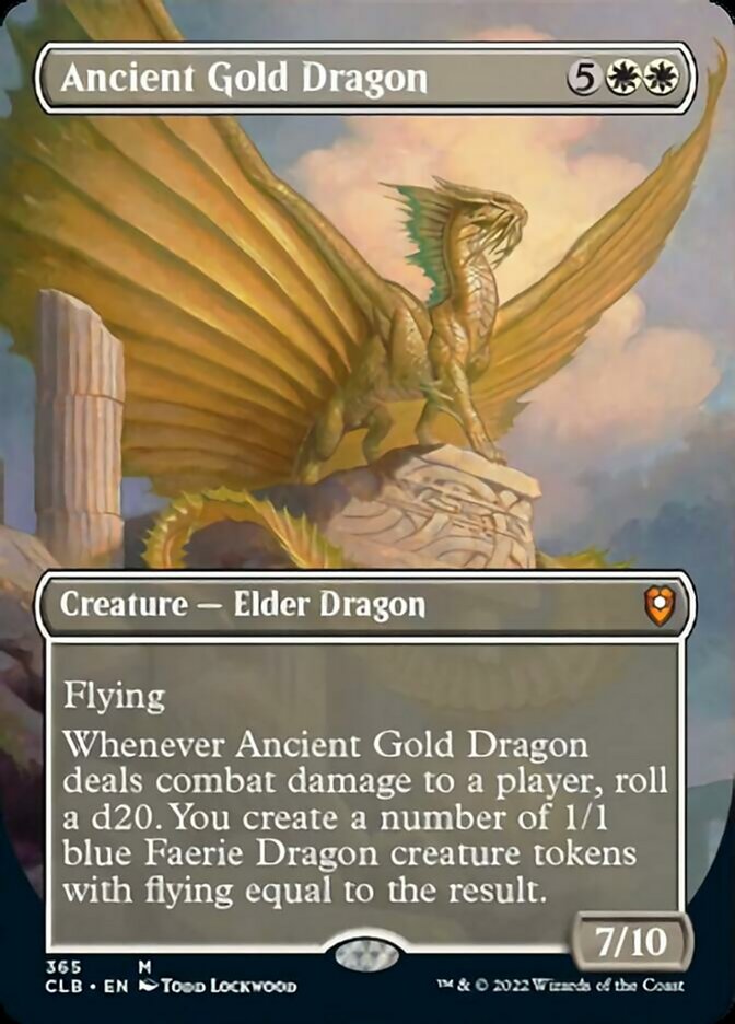 Ancient Gold Dragon (Borderless Alternate Art) [Commander Legends: Battle for Baldur's Gate] | Game Grid - Logan