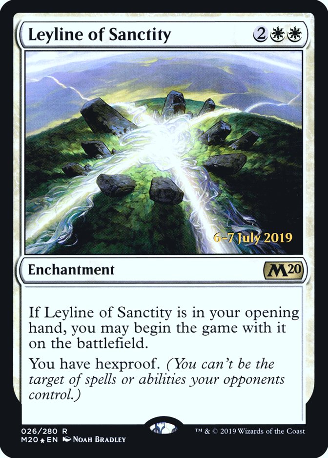 Leyline of Sanctity [Core Set 2020 Prerelease Promos] | Game Grid - Logan