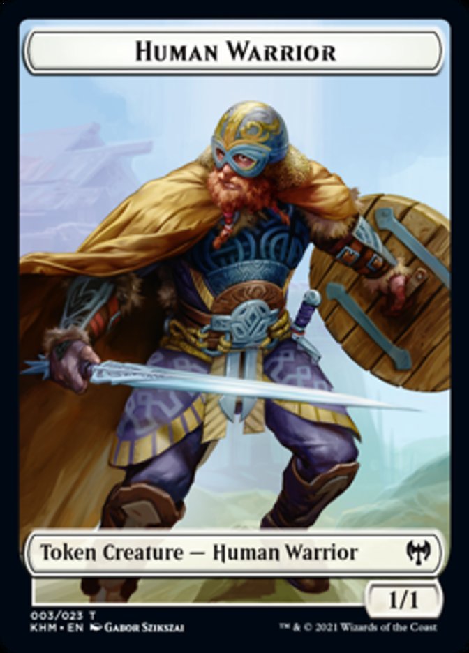 Human Warrior Token [Kaldheim Tokens] | Game Grid - Logan