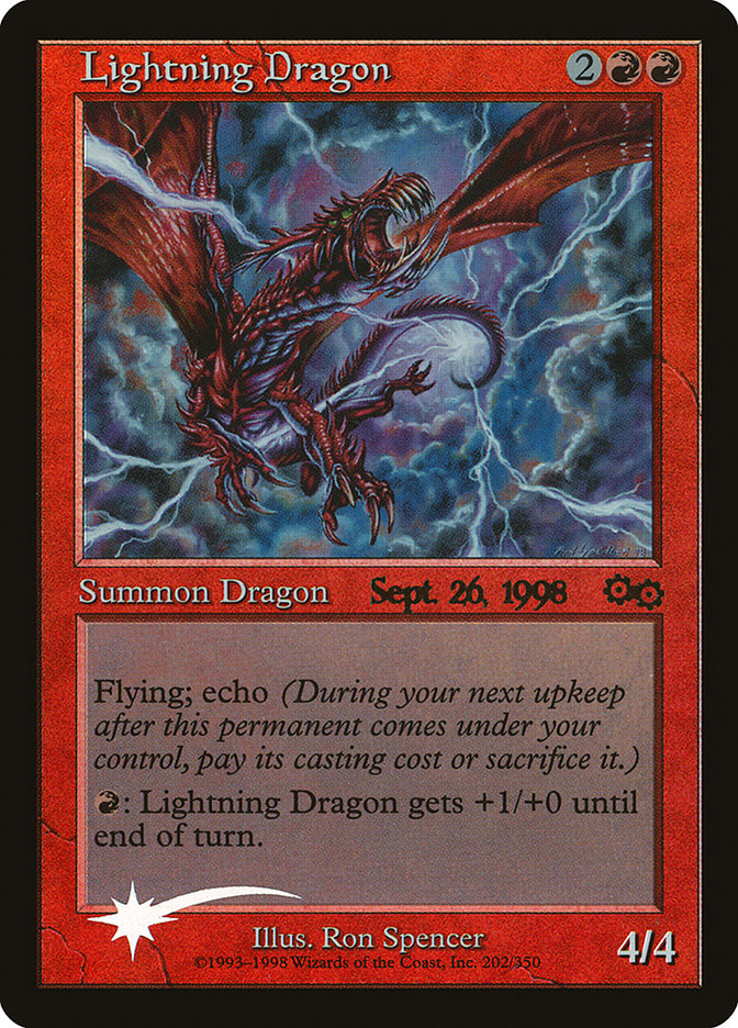 Lightning Dragon [Urza's Saga Promos] | Game Grid - Logan