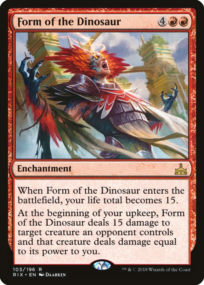 Form of the Dinosaur [Rivals of Ixalan] | Game Grid - Logan