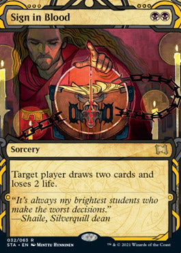 Sign in Blood (Foil Etched) [Strixhaven: School of Mages Mystical Archive] | Game Grid - Logan