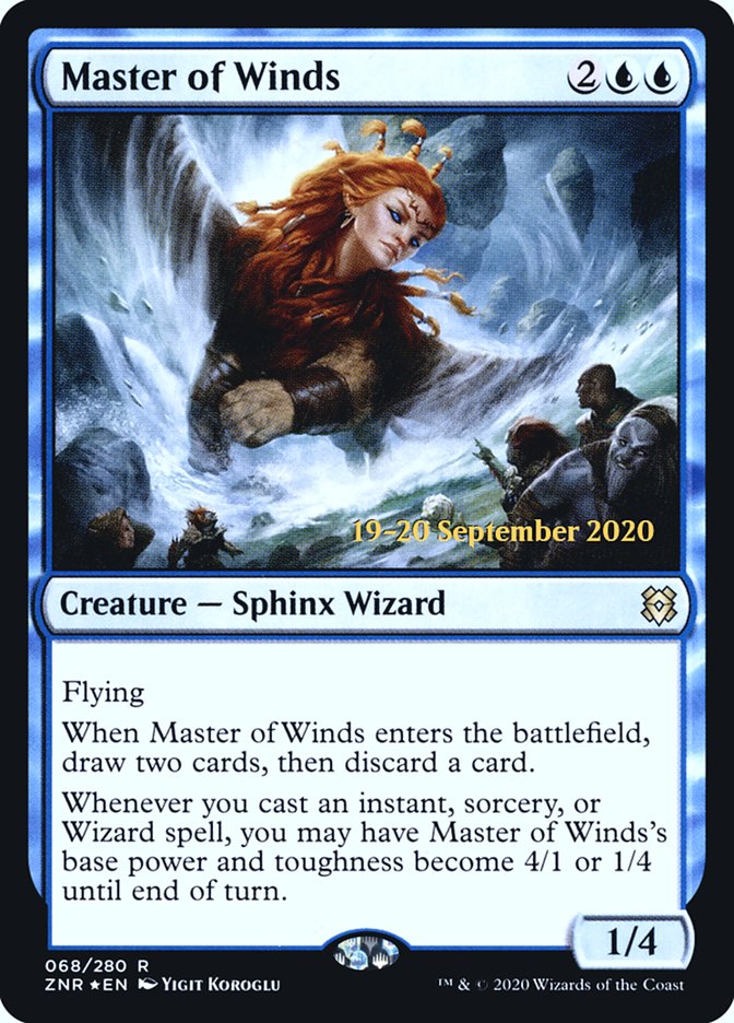 Master of Winds [Zendikar Rising Prerelease Promos] | Game Grid - Logan