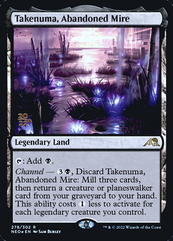 Takenuma, Abandoned Mire [Kamigawa: Neon Dynasty Prerelease Promos] | Game Grid - Logan