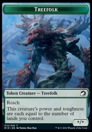 Treefolk Token [Innistrad: Midnight Hunt Tokens] | Game Grid - Logan