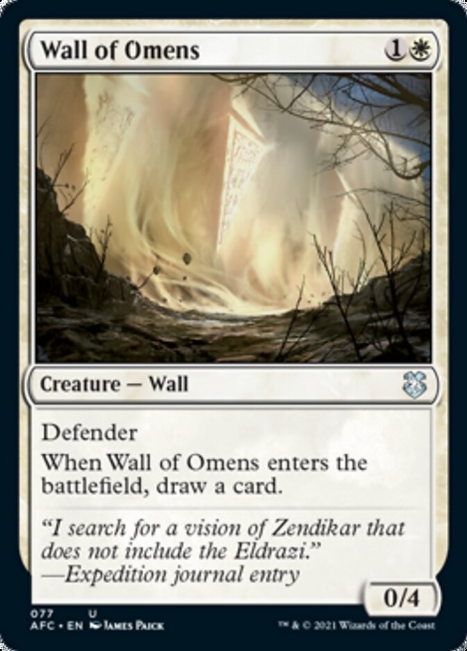 Wall of Omens [Dungeons & Dragons: Adventures in the Forgotten Realms Commander] | Game Grid - Logan