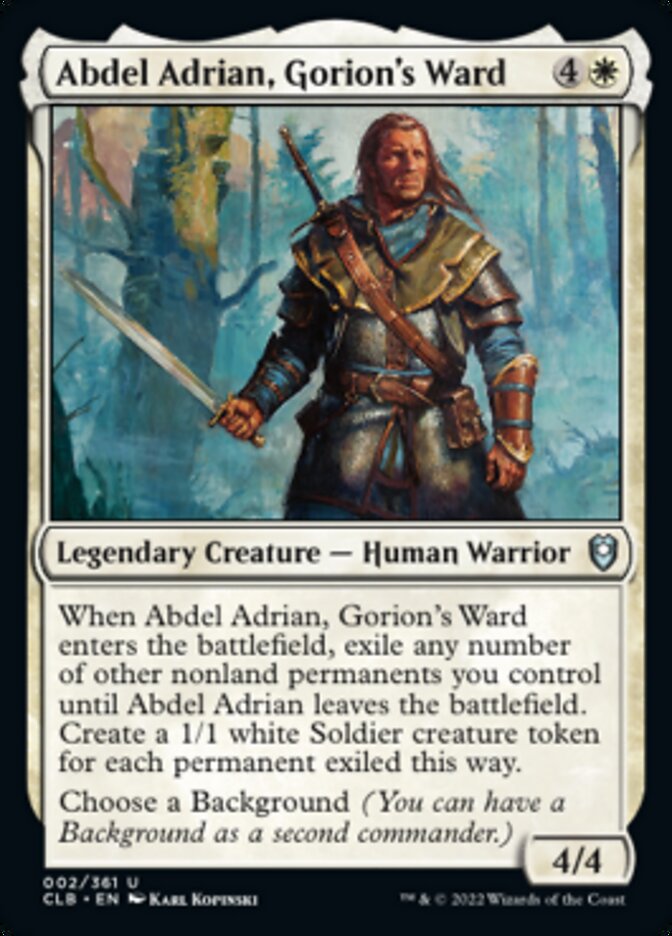 Abdel Adrian, Gorion's Ward [Commander Legends: Battle for Baldur's Gate] | Game Grid - Logan