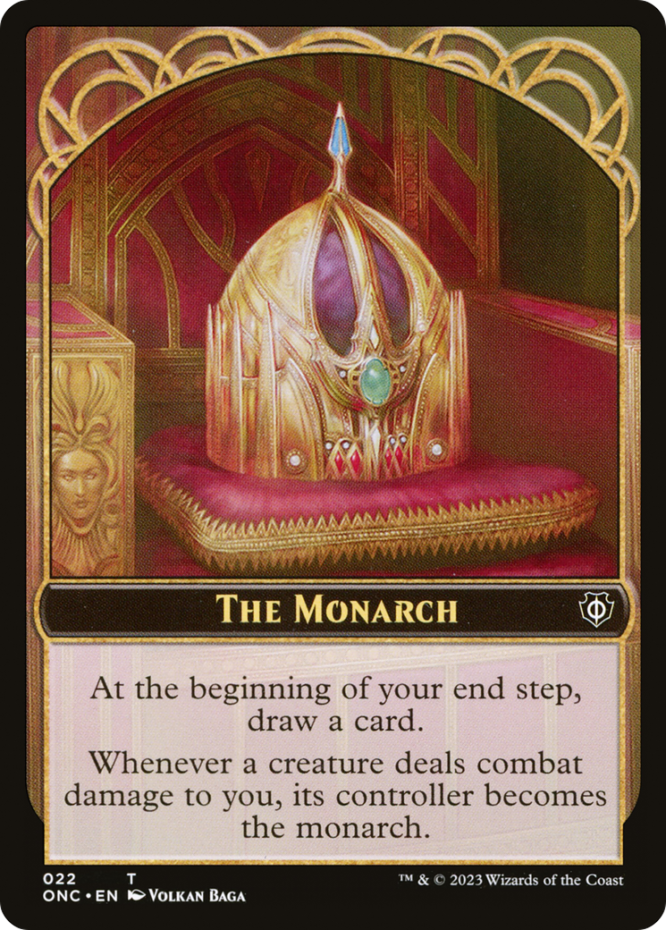 The Monarch // Golem Double-Sided Token [Phyrexia: All Will Be One Commander Tokens] | Game Grid - Logan