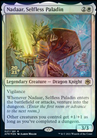 Nadaar, Selfless Paladin [Dungeons & Dragons: Adventures in the Forgotten Realms Prerelease Promos] | Game Grid - Logan