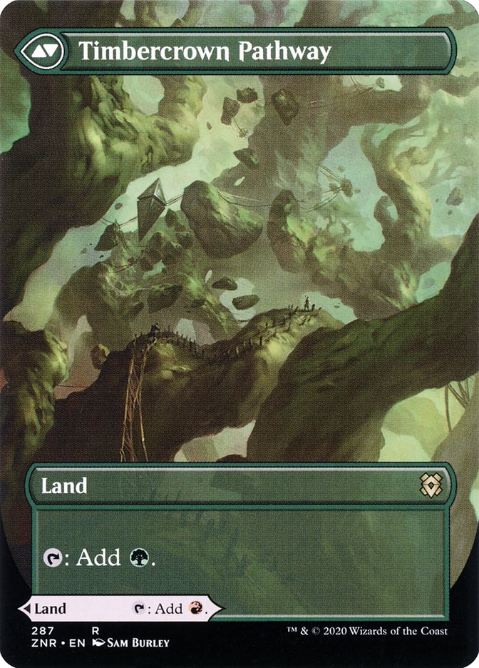 Cragcrown Pathway // Timbercrown Pathway (Borderless Alternate Art) [Zendikar Rising] | Game Grid - Logan