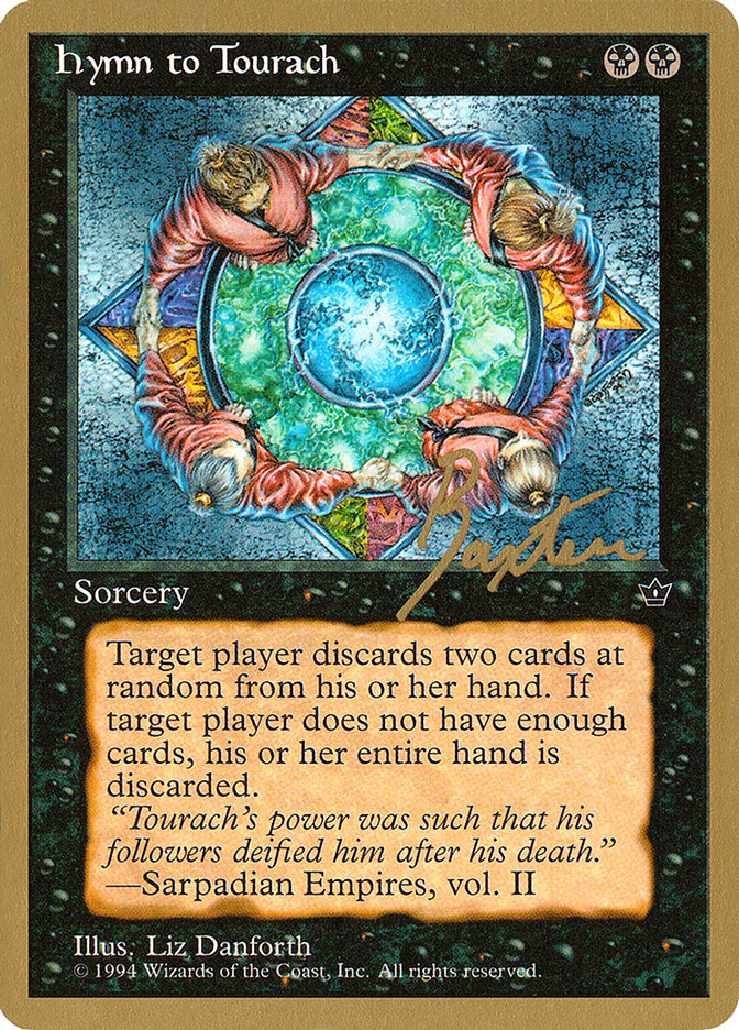 Hymn to Tourach (Circle) (George Baxter) [Pro Tour Collector Set] | Game Grid - Logan