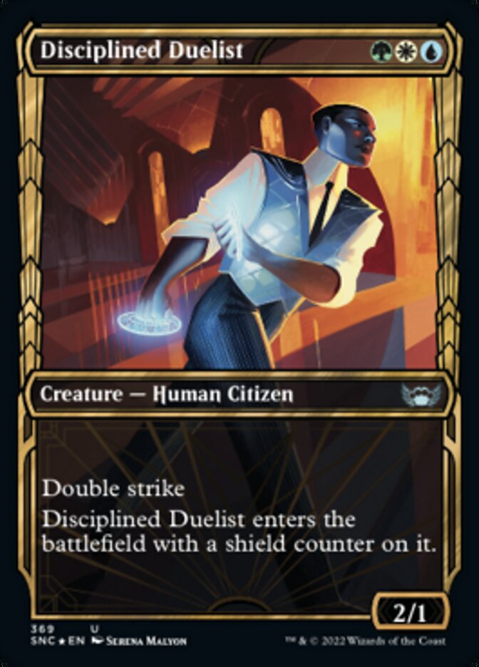 Disciplined Duelist (Showcase Golden Age Gilded Foil) [Streets of New Capenna] | Game Grid - Logan