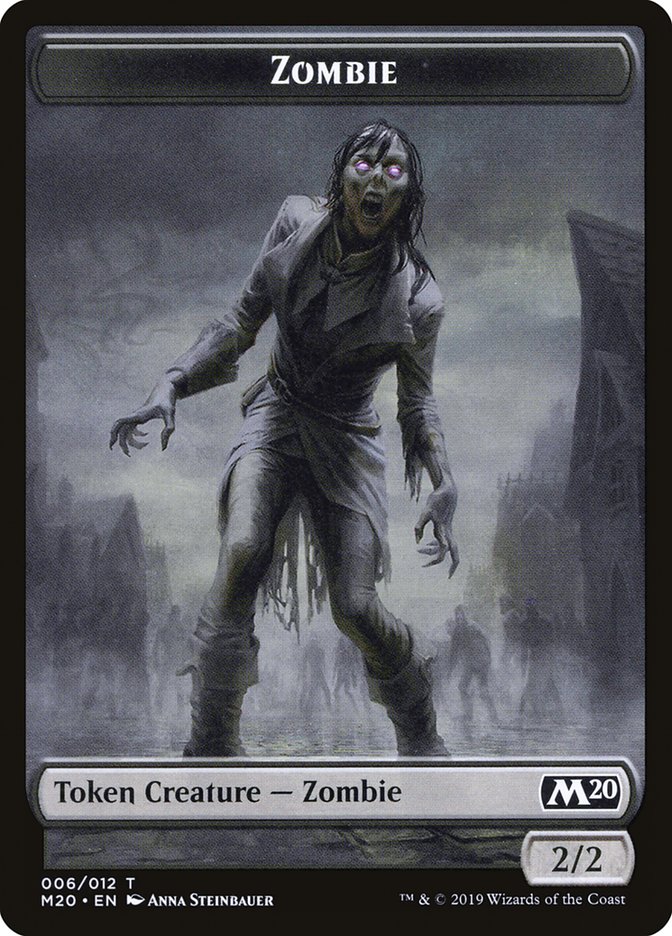 Zombie Token [Core Set 2020 Tokens] | Game Grid - Logan