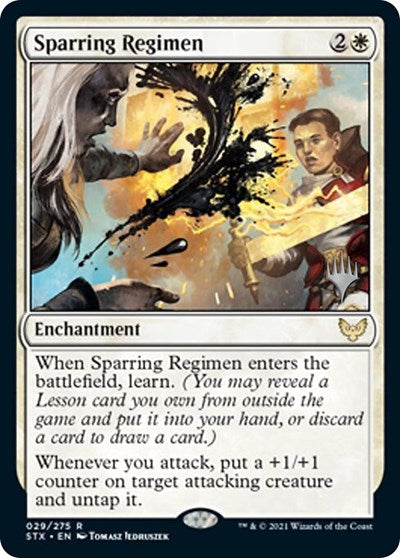 Sparring Regimen (Promo Pack) [Strixhaven: School of Mages Promos] | Game Grid - Logan