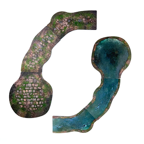 Rivers and Roads Prepainted Scenery Set | Game Grid - Logan