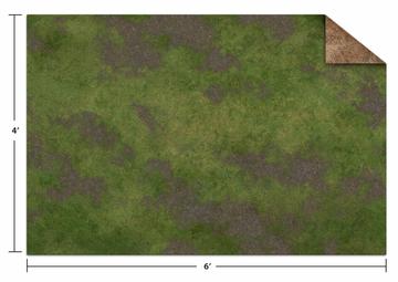 6'x4' Game Mat: Broken Grassland / Desert Scrubland | Game Grid - Logan