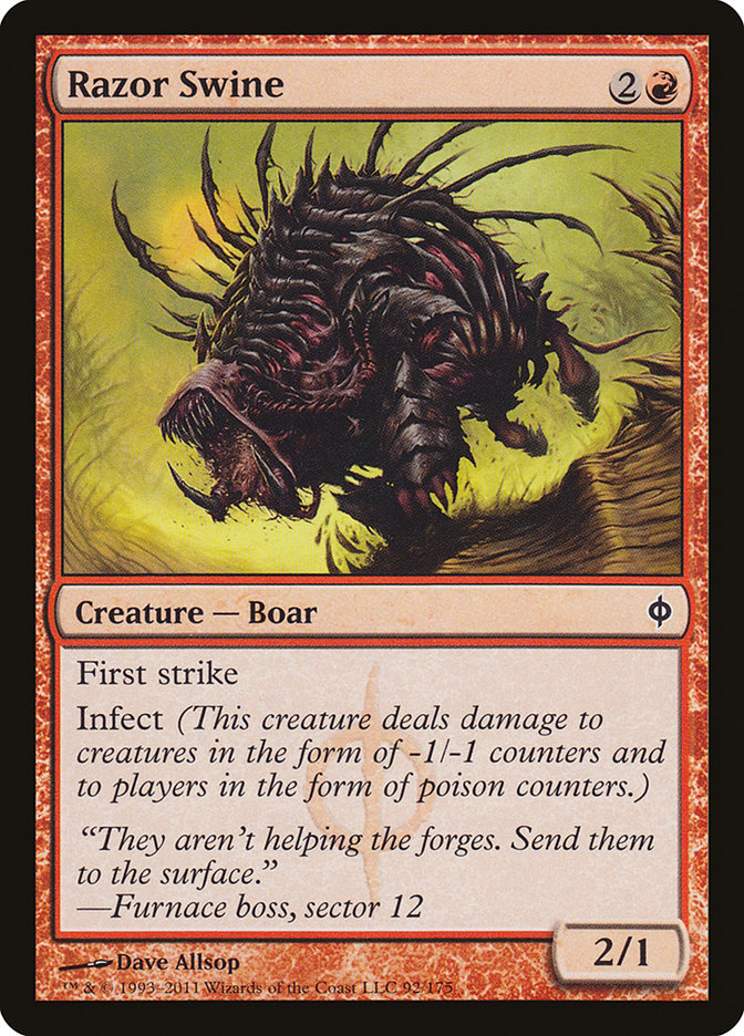 Razor Swine [New Phyrexia] | Game Grid - Logan