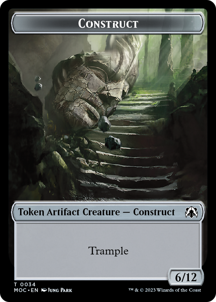 Phyrexian Golem // Construct Double-Sided Token [March of the Machine Commander Tokens] | Game Grid - Logan