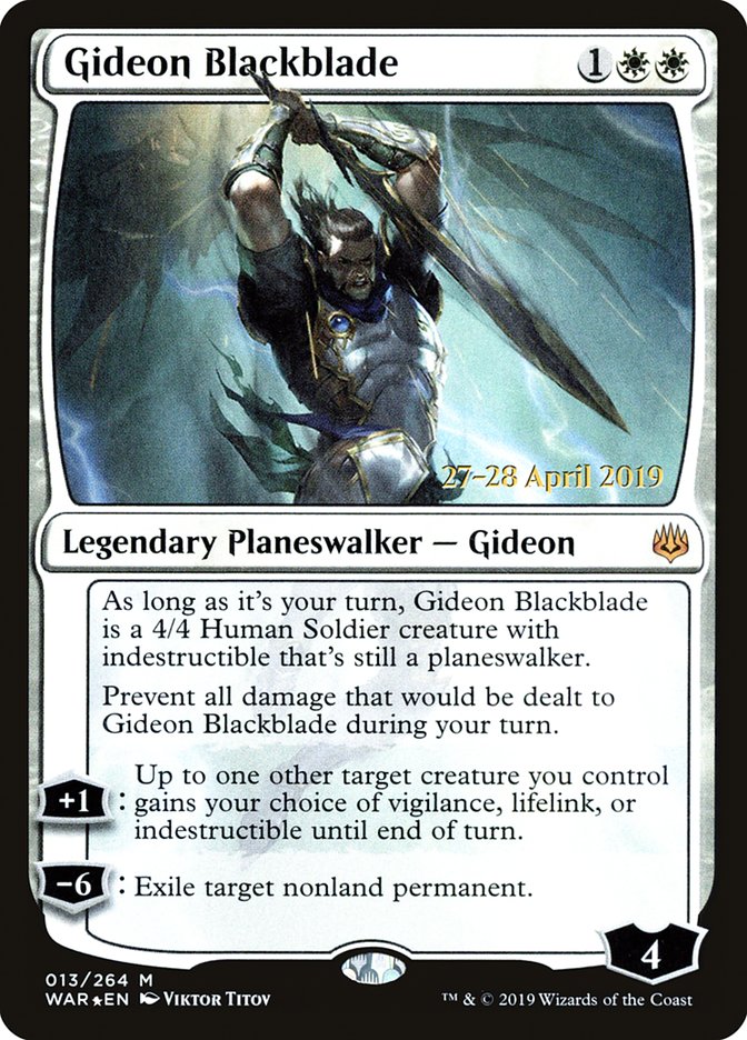 Gideon Blackblade [War of the Spark Prerelease Promos] | Game Grid - Logan