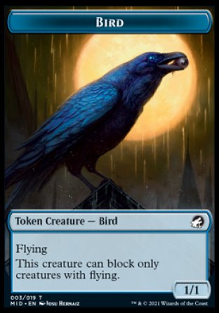 Clue // Bird Double-Sided Token [Innistrad: Midnight Hunt Tokens] | Game Grid - Logan