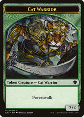 Cat Warrior (008) // Rat (003) Double-Sided Token [Commander 2017 Tokens] | Game Grid - Logan