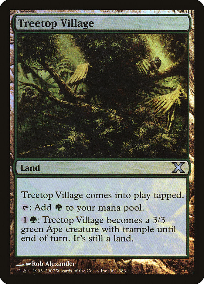 Treetop Village (Premium Foil) [Tenth Edition] | Game Grid - Logan