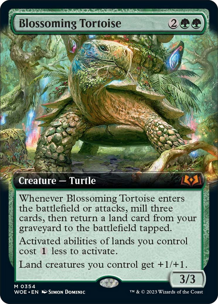 Blossoming Tortoise (Extended Art) [Wilds of Eldraine] | Game Grid - Logan