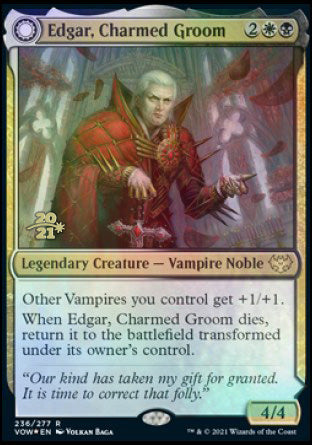 Edgar, Charmed Groom // Edgar Markov's Coffin [Innistrad: Crimson Vow Prerelease Promos] | Game Grid - Logan