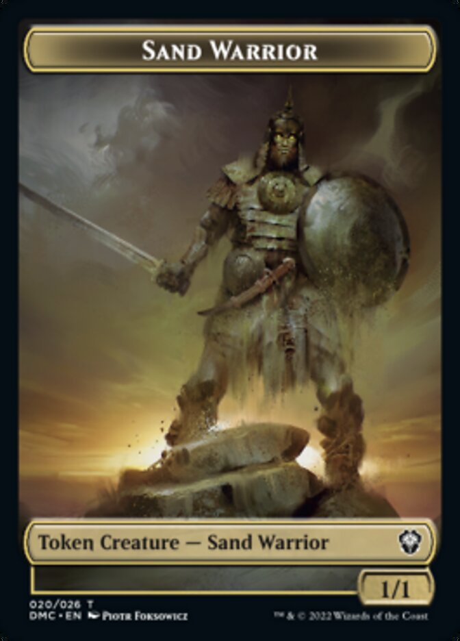 Sand Warrior Token [Dominaria United Commander Tokens] | Game Grid - Logan