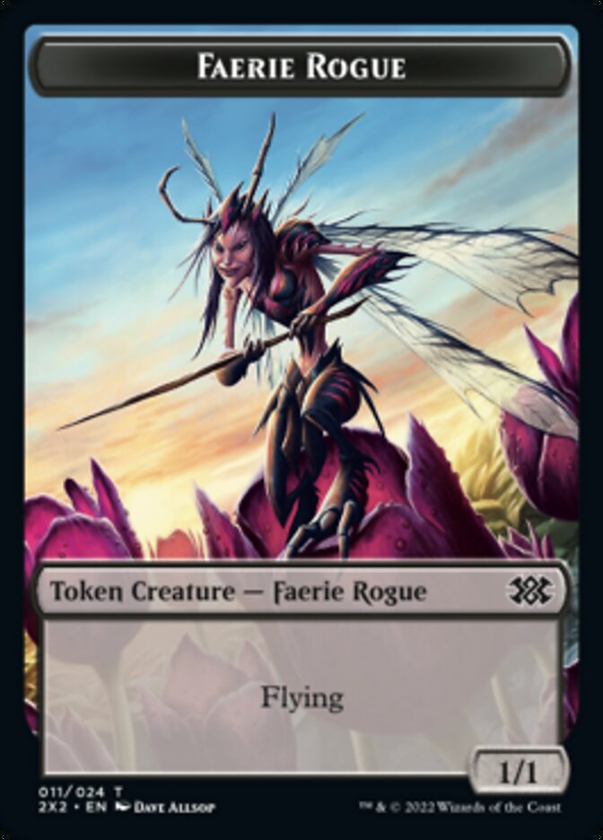 Faerie Rogue // Monk Double-Sided Token [Double Masters 2022 Tokens] | Game Grid - Logan