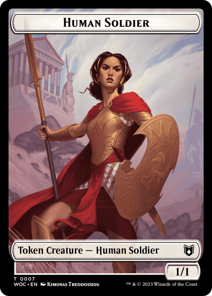 Pirate // Human Soldier Double-Sided Token [Wilds of Eldraine Commander Tokens] | Game Grid - Logan