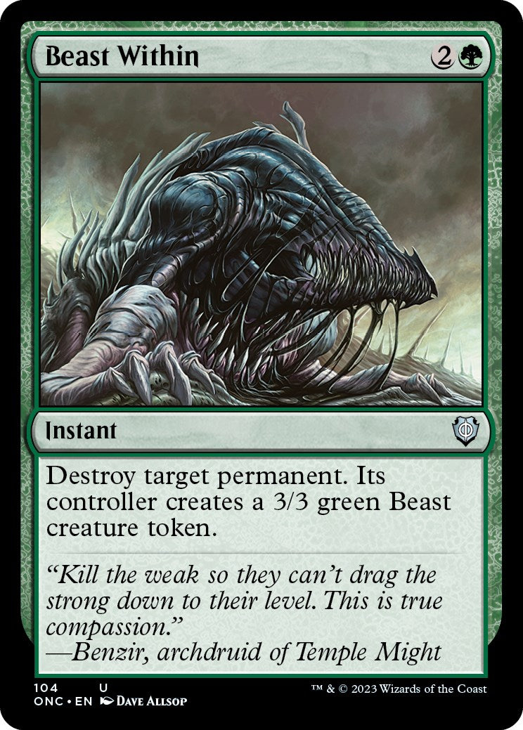 Beast Within [Phyrexia: All Will Be One Commander] | Game Grid - Logan