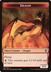 Dragon // Treasure Double-Sided Token [Commander Legends Tokens] | Game Grid - Logan