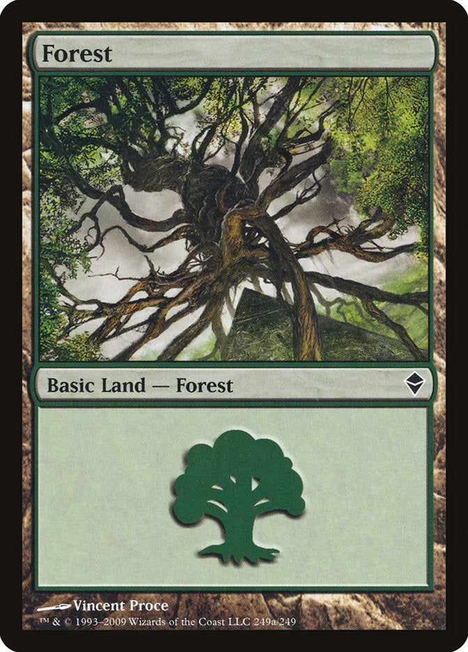 Forest (249a) [Zendikar] | Game Grid - Logan