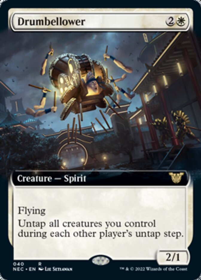Drumbellower (Extended Art) [Kamigawa: Neon Dynasty Commander] | Game Grid - Logan