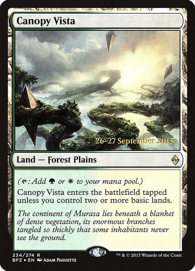 Canopy Vista [Battle for Zendikar Prerelease Promos] | Game Grid - Logan