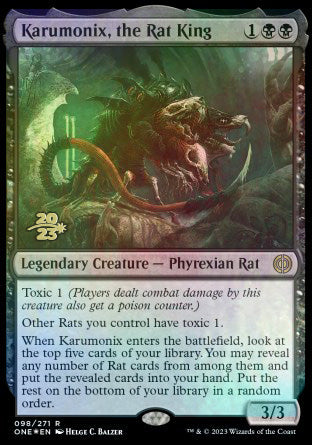 Karumonix, the Rat King [Phyrexia: All Will Be One Prerelease Promos] | Game Grid - Logan