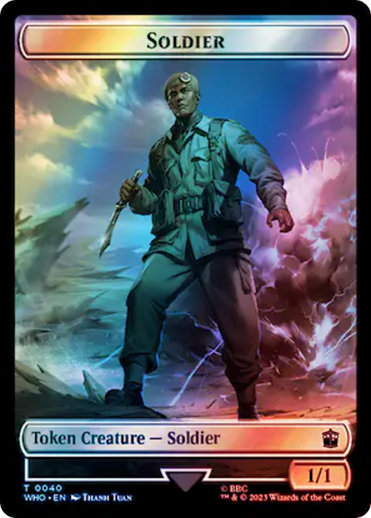 Soldier // Treasure (0060) Double-Sided Token (Surge Foil) [Doctor Who Tokens] | Game Grid - Logan