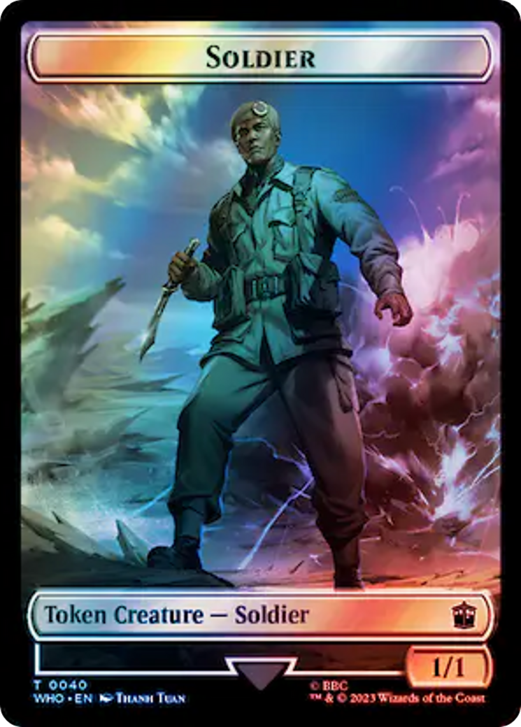 Soldier // Osgood, Operation Double Double-Sided Token (Surge Foil) [Doctor Who Tokens] | Game Grid - Logan
