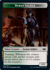 Zombie (008) // Human Soldier Double-Sided Token [Innistrad: Crimson Vow Tokens] | Game Grid - Logan